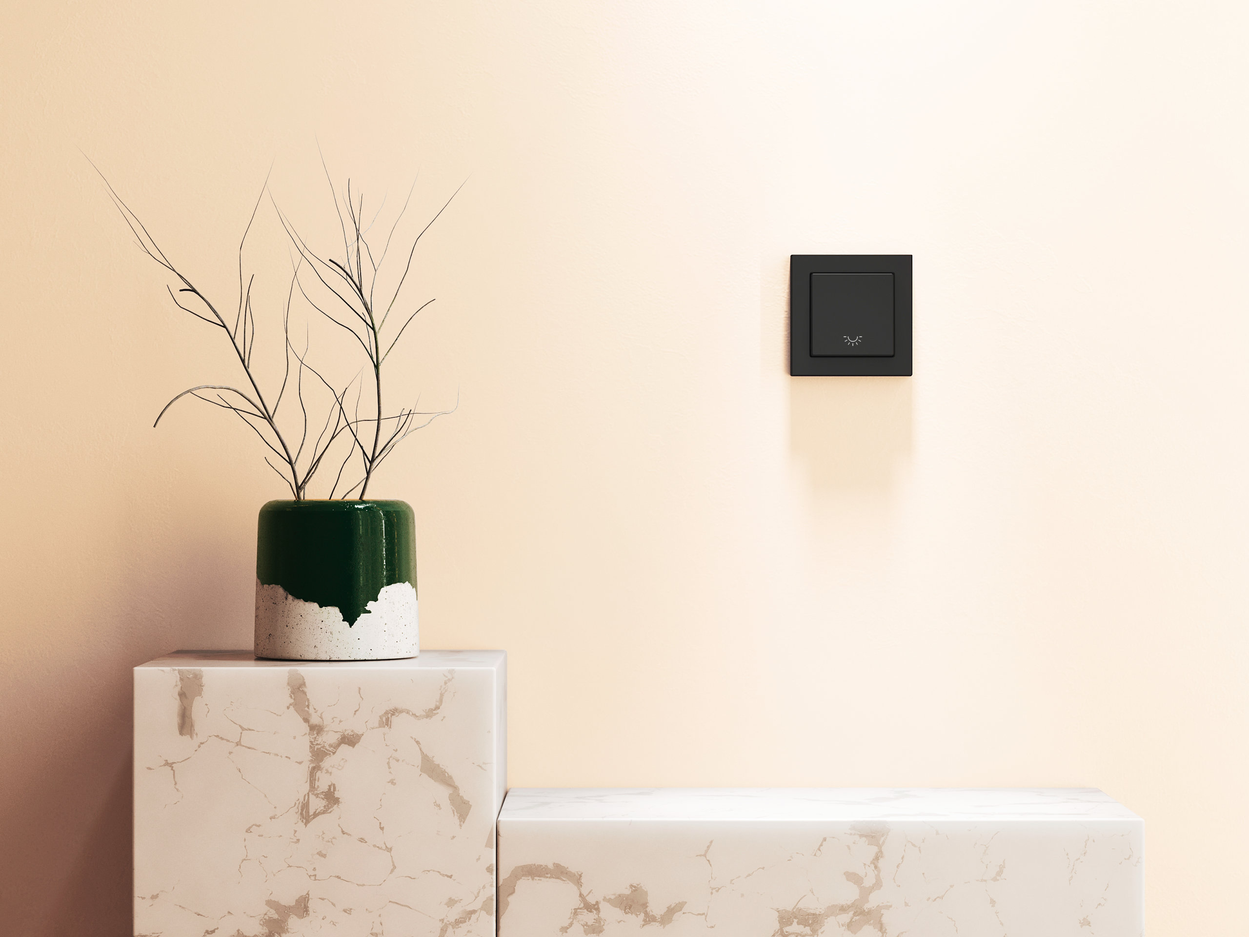 KNX soft push button 55x55