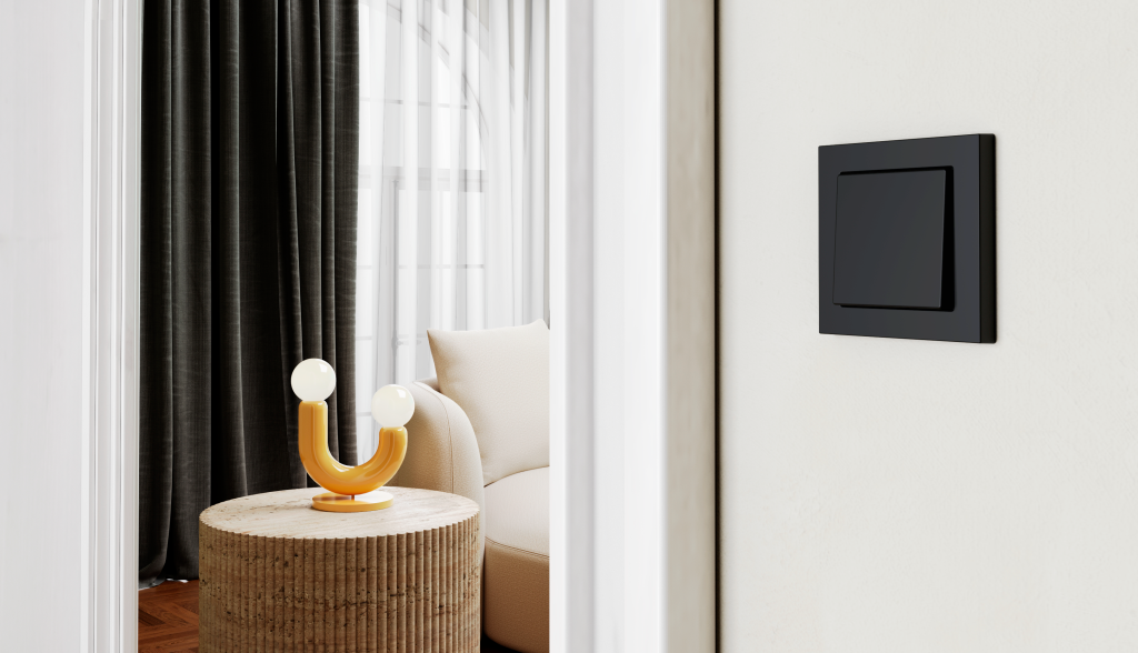 KNX soft push button antracit