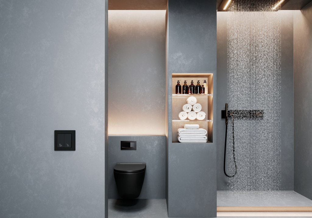 KNX soft push button - pictograme baie