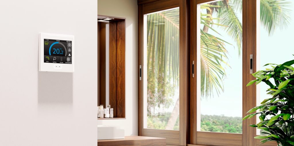 Touch panel control temperatura camera hotel