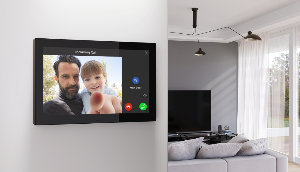 Touch panel Zennio Z100 cu functie suplimentara de videointerfon