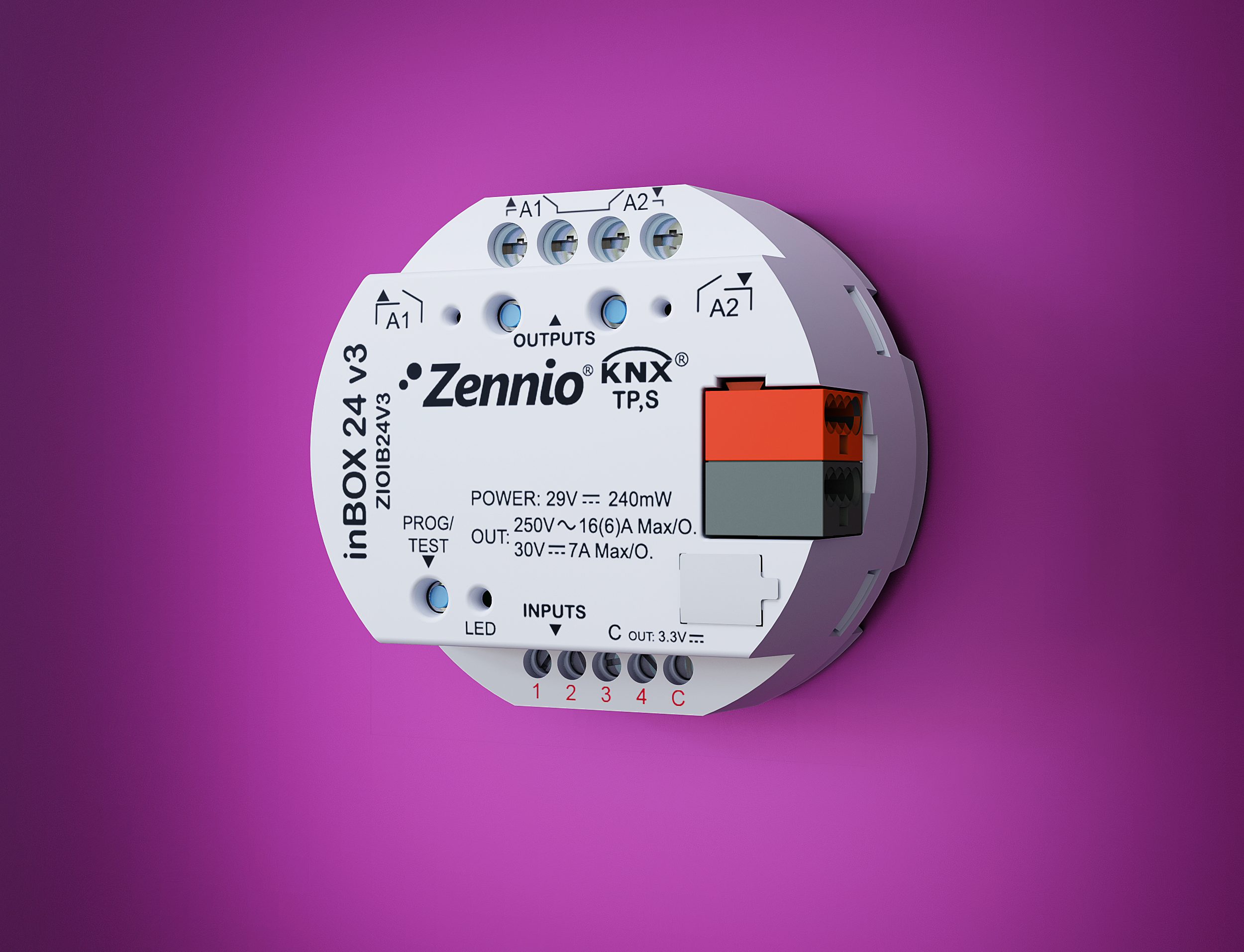 inBOX 24 v3 de la Zennio - actuator KNX multifunctional
