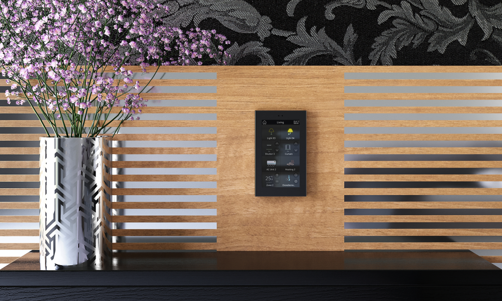 Touch panel Z50 de la Zennio pentru controlul functiilor de automatizare dintr-o casa inteligenta