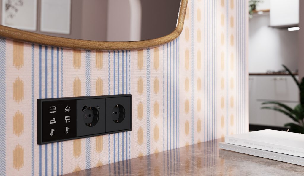 Keypad Flat 70 si prize din gama ZS70 de la Zennio