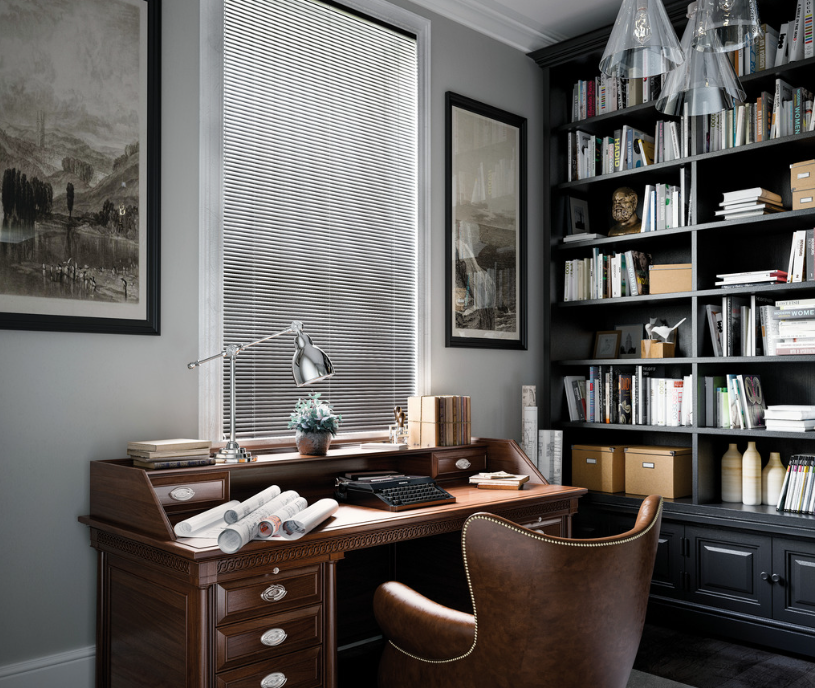 Jaluzele venetiene Silent Gliss cu lamele din piele