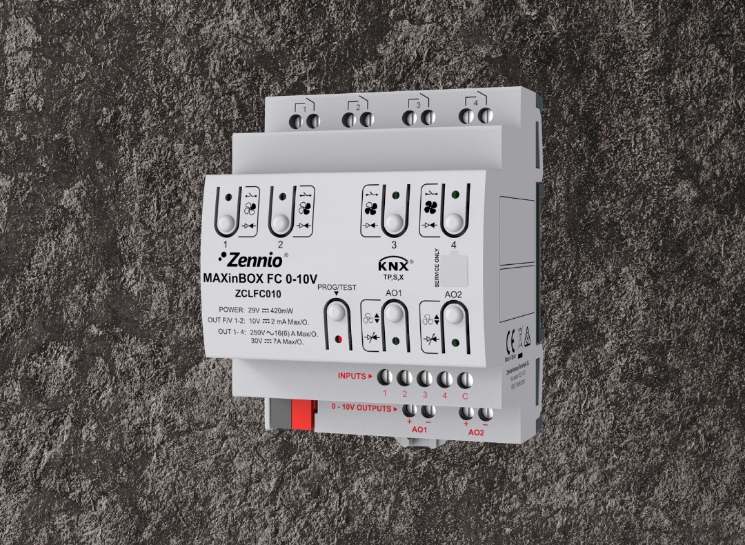 MAXinBOX FC 0-10 de la Zennio pentru control HVAC avansat