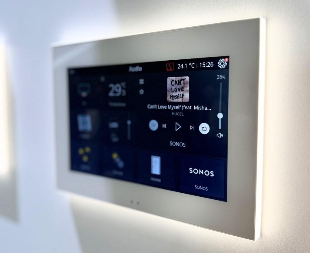 Touch panel Zennio - control audio